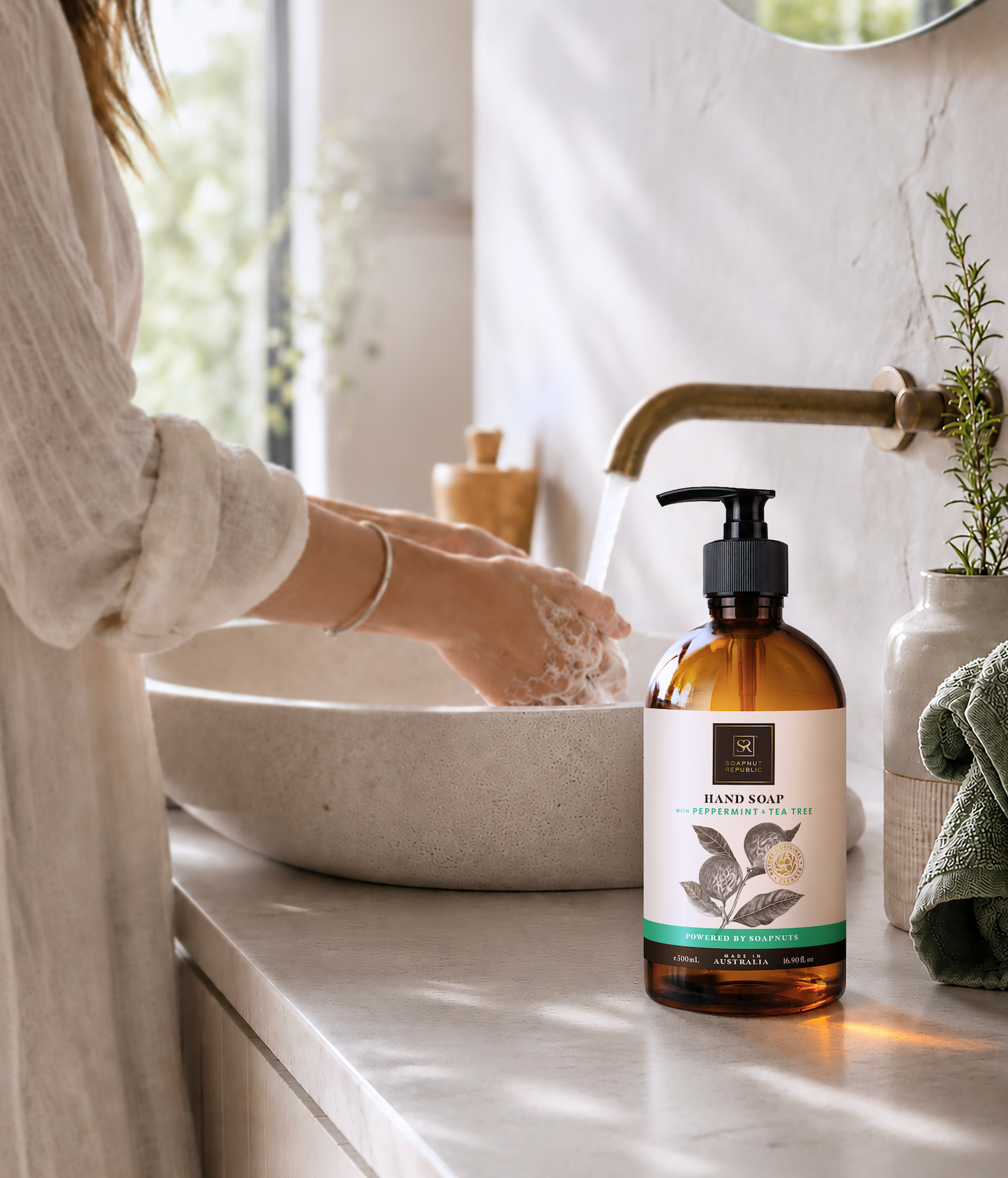 Hand Soap (Peppermint & Tea Tree) 500ml